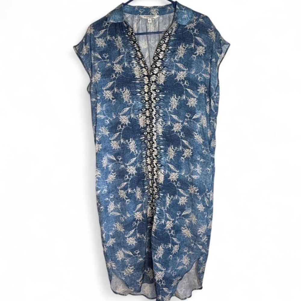 Liverpool Blue and White Floral Top